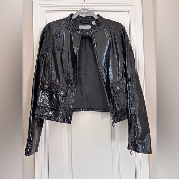 Patent Faux Leather Jacket - Picture 1 of 6